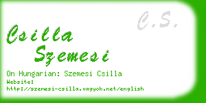 csilla szemesi business card